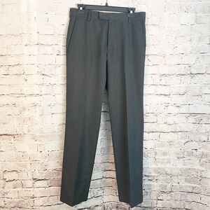 Kenneth Cole Reaction Charcoal Gray Straight Leg Slacks Dress Pants 32x32